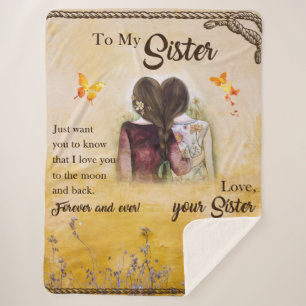 Personalised to My Sister Blanket