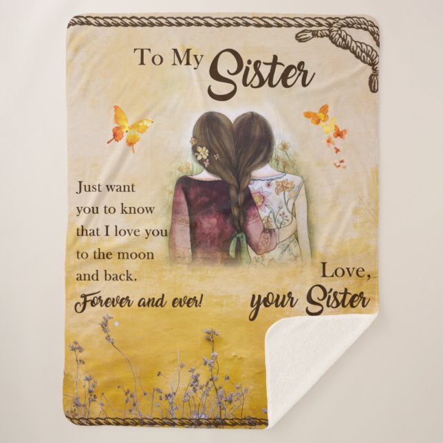 Personalised to My Sister Blanket (Front)