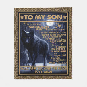 Personalised To My Son Birthday Gift, Fleece Blanket