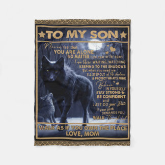 Personalised To My Son Birthday Gift, Fleece Blanket