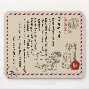 Personalised To My Son, Letter From Mum Blanket Mouse Mat