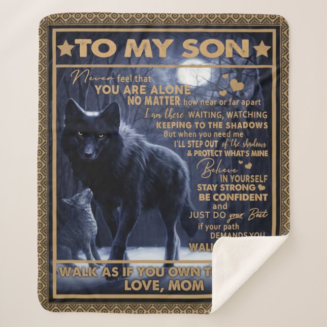 Personalised To My Son Sherpa Blanket (Front)