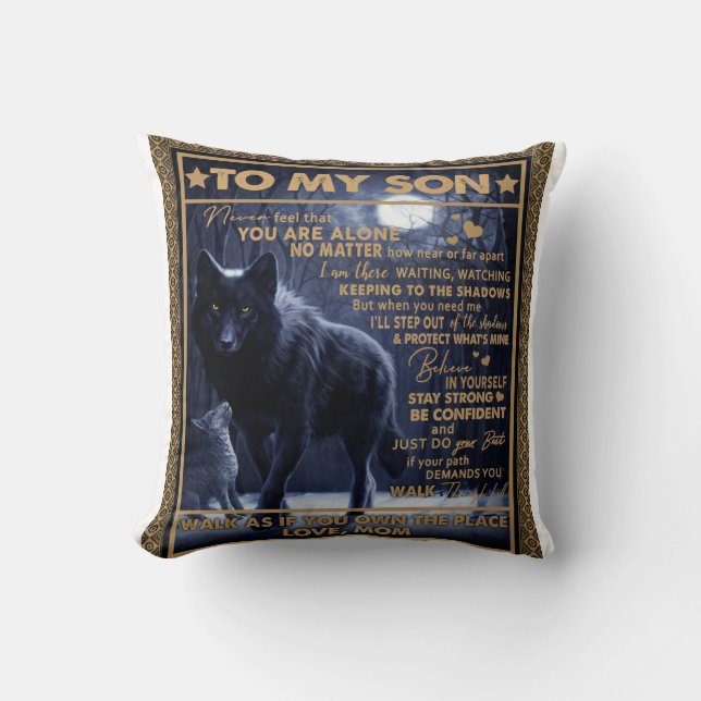 Personalised To My Son, Son Birthday Gift Cushion (Front)