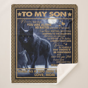 Personalised To My Son, Son Birthday Gift Sherpa Blanket