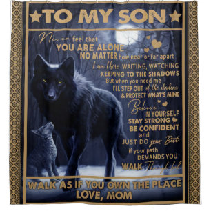 Personalised To My Son, Son Birthday Gift Shower Curtain