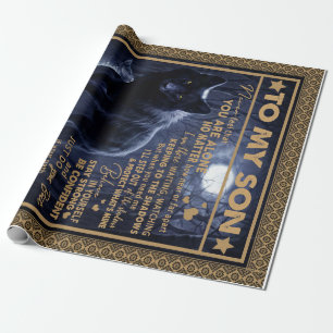 Personalised To My Son, Son Birthday Gift Wrapping Paper
