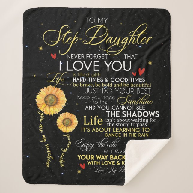 Personalised To My Step-Daughter Blanket (Front)