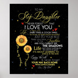 Personalised To My Step-Daughter Blanket Poster