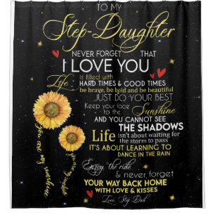 Personalised To My Step-Daughter Blanket Shower Curtain