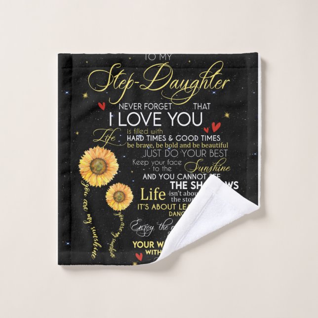 Personalised To My Step-Daughter Blanket Wash Cloth (Wash Cloth)