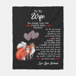 Personalised To My Wife Blanket