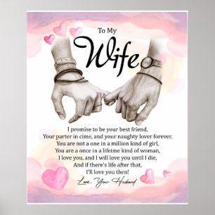 Personalised To My Wife Blanket Poster