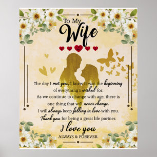 Personalised To My Wife Blanket Poster