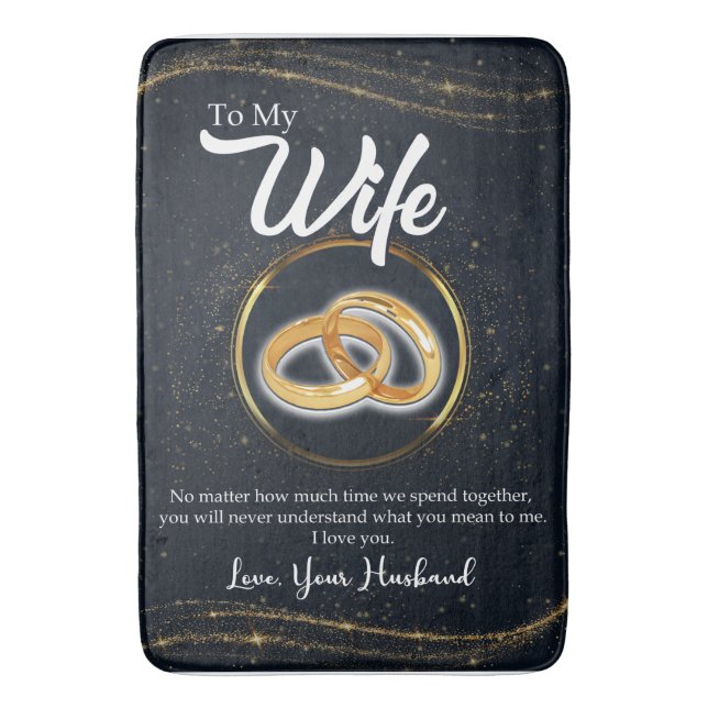 Personalised To My Wife | Couple Valentine Gifts Bath Mat (Front Vertical)