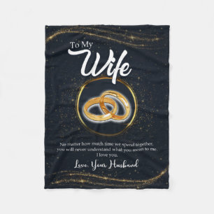 Personalised To My Wife Couple Valentine Gifts Fleece Blanket
