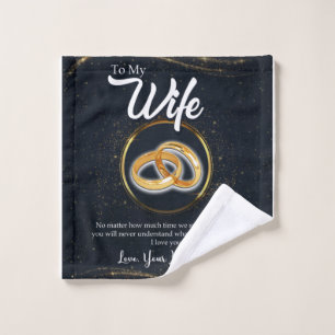 Personalised To My Wife Couple Valentine Gifts Wash Cloth