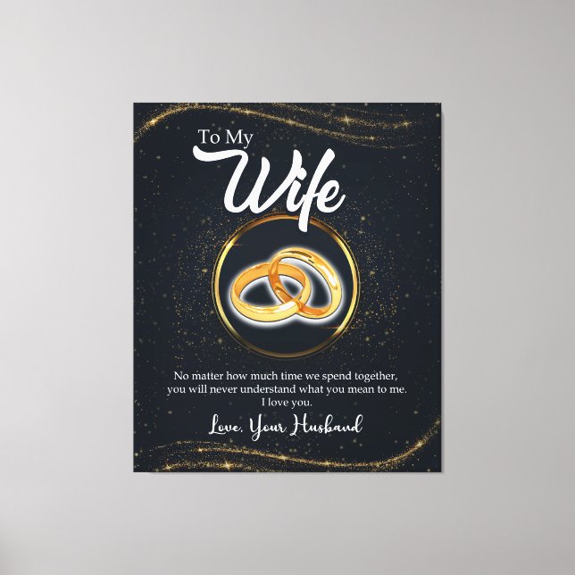 Personalised To My Wife | Gifts For Valentine Canvas Print (Front)