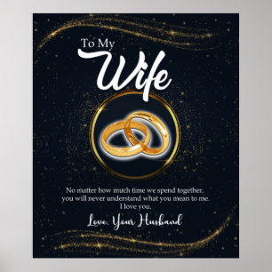 Personalised To My Wife   Gifts For Valentine Poster