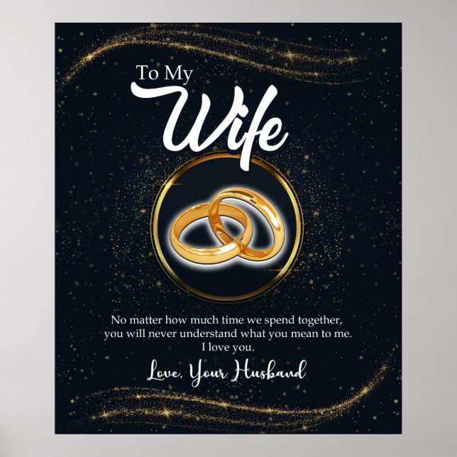 Personalised To My Wife | Gifts For Valentine Poster (Front)