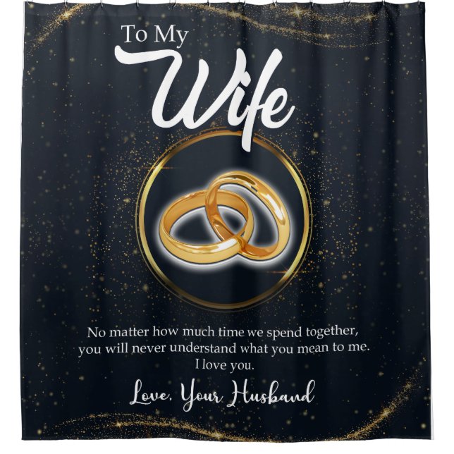 Personalised To My Wife | Gifts For Valentine Shower Curtain (Front)