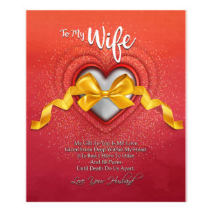 Personalised To My Wife Idea Valentine Gifts Photo Print