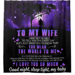 Personalised To My Wife, Letter From Husband Shower Curtain