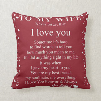 Personalised To My Wife Love From Husband Cushion