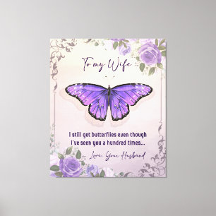 Personalised To My Wife   Love Letter From Husband Canvas Print