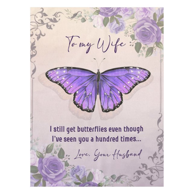 Personalised To My Wife | Love Letter From Husband Tablecloth (Front)