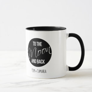 Personalised To the moon and back mug