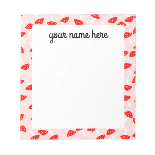 Personalised Toadstool Mushrooms Notepad