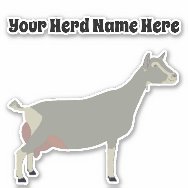 Personalised Toggenburg Dairy Goat (Front)
