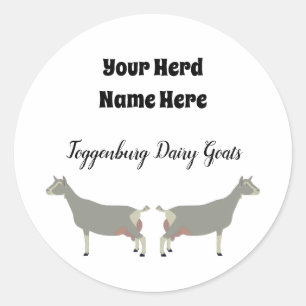 Personalised Toggenburg Dairy Goat Sticker