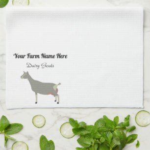Personalised Toggenburg Dairy Goat Tea Towel