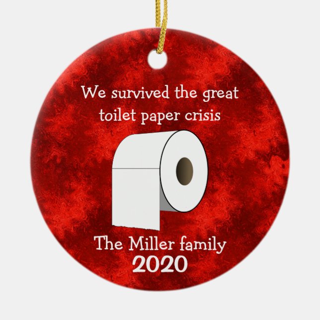 Personalised Toilet Paper Crisis Ornament (Front)