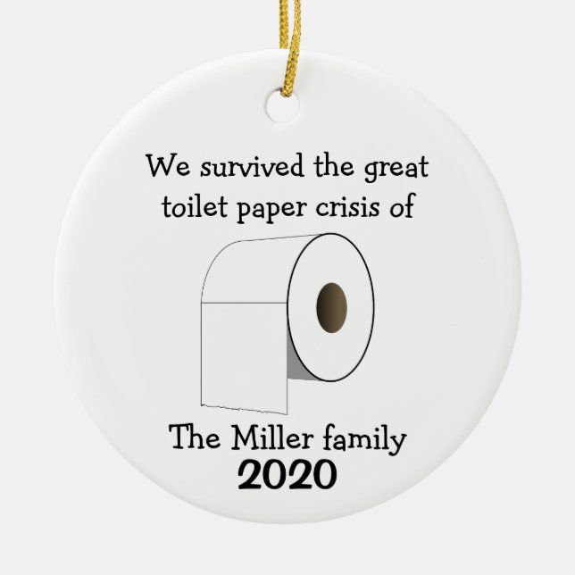Personalised Toilet Paper Crisis Ornament (Front)