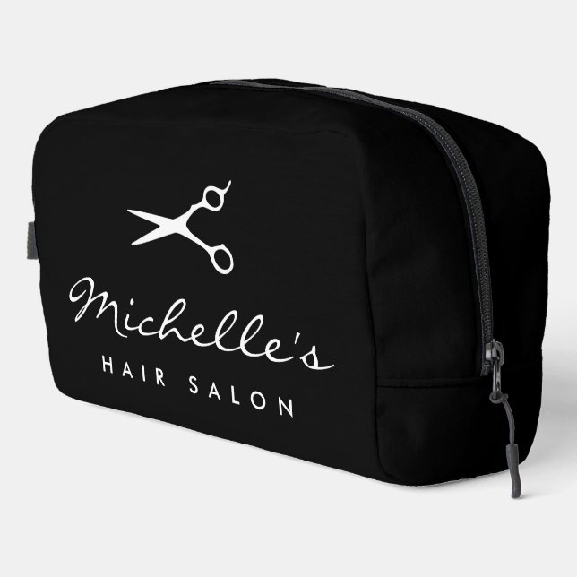 Personalised toiletry bag for hair salon stylist (Right Corner)