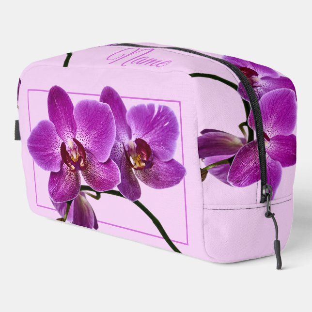 Personalised Toiletry Bag  - Pink Orchid (Right Corner)