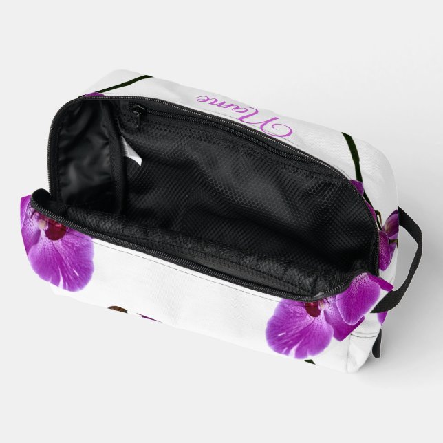 Personalised Toiletry Bag  - Pink Orchid (Open)