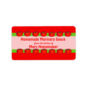 Personalised Tomato Sauce Labels