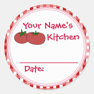 Personalised Tomatoes Berries Canning Jar Stickers