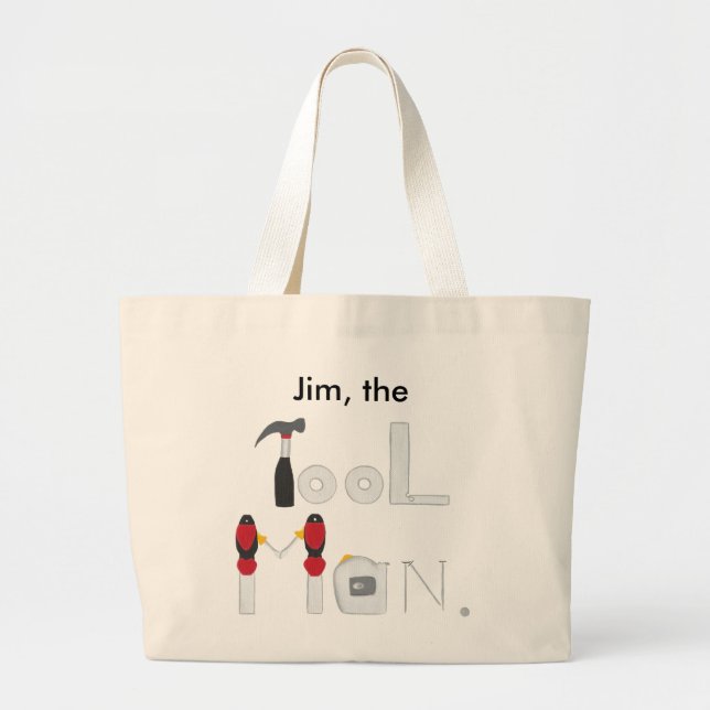 Personalised Tool Man Tote Bags for Him (Front)