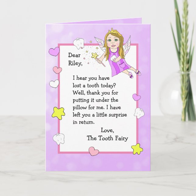 Personalised Tooth Fairy Card (Front)