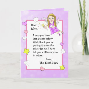 Personalised Tooth Fairy Card