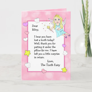 Personalised Tooth Fairy Card