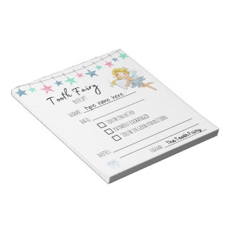 Personalised Tooth Fairy Receipts Gender Neutral N Notepad