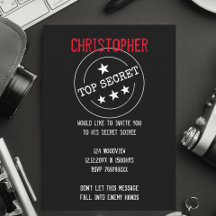 Personalised TOP SECRET Party