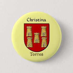 Personalised Torres Historical Shield 6 Cm Round Badge