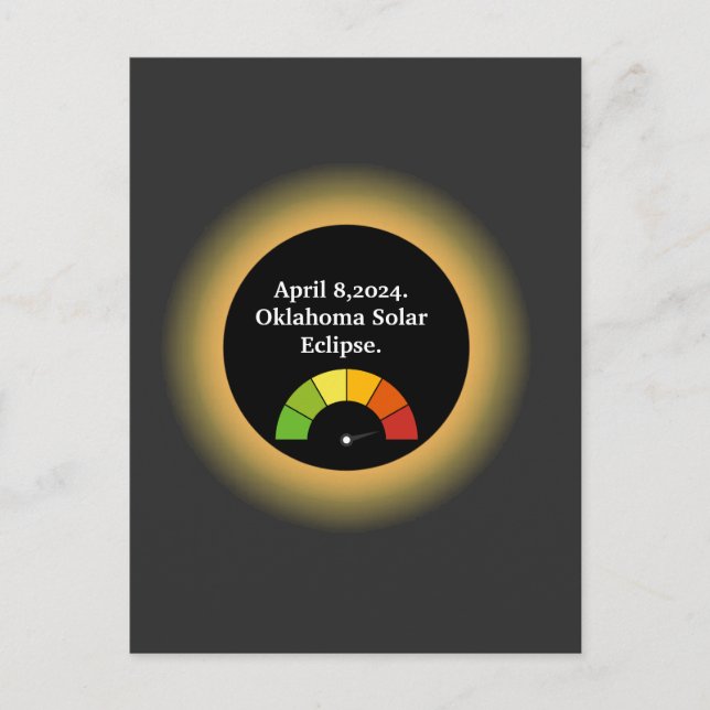 Personalised Total Solar Eclipse Oklahoma Postcard (Front)