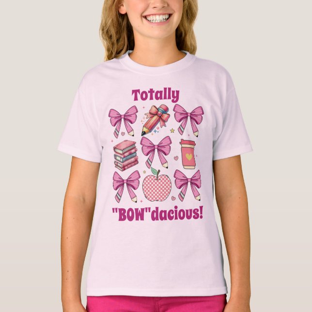 Personalised Totally "Bowdacious" Coquette style T-Shirt (Front)